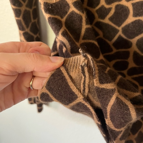 Vintage Causal Corner Giraffe Lambswool & Rabbit Fur Sweater Women Size S - Picture 12 of 13